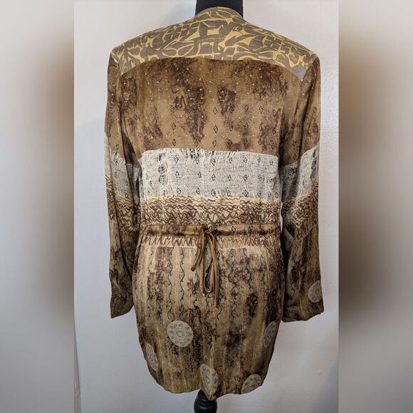 VTG Platinum Dorothy Schoelen Maximalist Metallic Gold Power Suit Blazer S - Picture 7 of 11